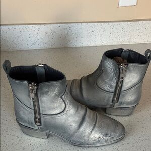 Golden Goose Silver Ankle Boots
